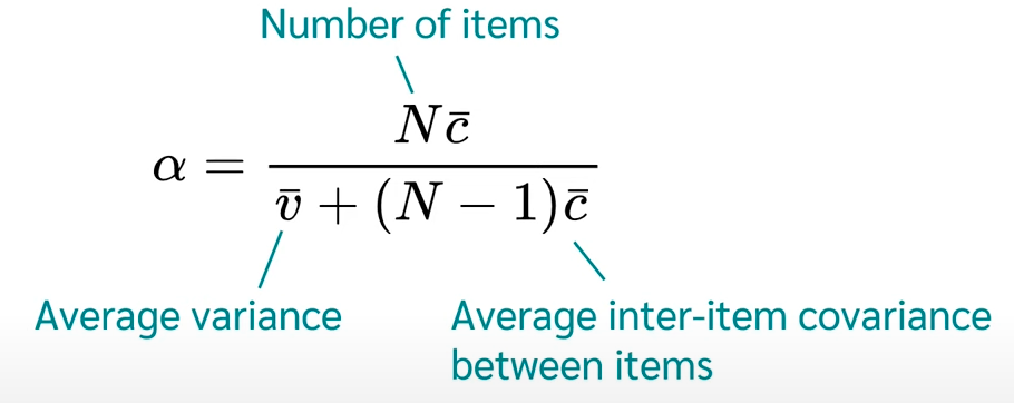 Formel for cronbachs alpha